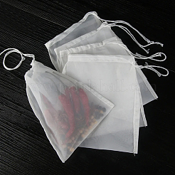 80ミクロンナイロンフィルター巾着袋  長方形  ホワイト  35.5~35.8x23.9~24.2x0.01~0.35cm&nbsp;ABAG-WH20005-31C-01