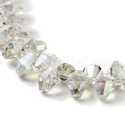 Half Rainbow Plated Electroplate Beads Strands&nbsp;EGLA-H104-07A-HR01