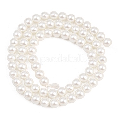 Eco-Friendly Dyed Glass Pearl Round Bead Strands&nbsp;X-HY-A002-6mm-RB001