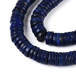 天然石ラピスラズリビーズ連売り  ディスク  ヒシビーズ  6x1~2mm  穴：0.9mm  約233~248個/連  15.16~15.55''（38.5~39.5センチメートル）&nbsp;G-T142-6mm-11