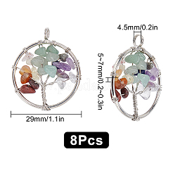 Chakra Themed Natural & Synthetic Gemstone Pendants&nbsp;G-SC0002-23P