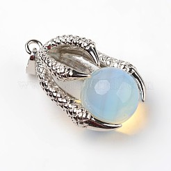 イーグルクローアロイオパライトペンダント  プラチナ  34~36x22~24x16mm  穴：5x8mm&nbsp;X-G-L455-A22