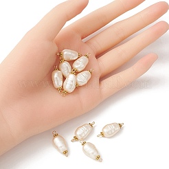 Acrylic Imitation Pearl Connector Charms&nbsp;PALLOY-YW0001-51