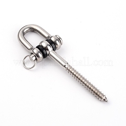 304ステンレス鋼、ゴム補強ペンダントツール  ステンレス鋼色  125x37.5x17.5mm&nbsp;TOOL-WH0130-84