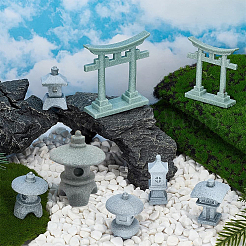 8個 8スタイル PVC 灯台ディスプレイ装飾  マイクロランドスケープドールハウスアクセサリー  小道具の装飾のふりをする  ミックスカラー  21~67.5x21~56.5x48~84mm  1個/スタイル&nbsp;DJEW-FG0001-40