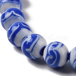 手作りランプワークビーズ連売り  ラウンド  藤紫色  12mm  穴：1.8mm  約42~45個/連  18.50''~20.87''（47~53センチメートル）&nbsp;LAMP-P062-02D