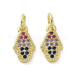 Brass Micro Pave Cubic Zirconia Charms&nbsp;KK-E068-VF089