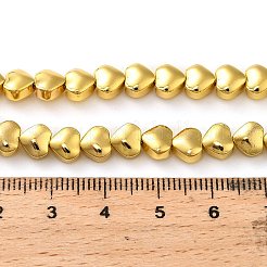 電気メッキガラスビーズセット  ハート  ミックスカラー  6x6.5x4mm  穴：0.8mm  約69個/連  15.04''（38.2センチメートル）&nbsp;EGLA-H109-12-01