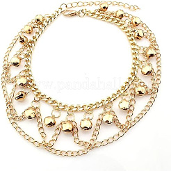 Bohemian Bell Alloy Tassel Anklets for Women&nbsp;FS-WG4DBF7-01