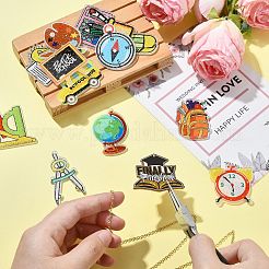 28個 14スタイル 教師の日 両面プリント アクリルパーツ  混合図形  29~48.5x23~47x1.8~2mm  穴：1.8~2mm  2個/スタイル&nbsp;OACR-CJ0002-13
