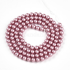 Baking Paint Pearlized Glass Pearl Bead Strands&nbsp;HY-N002-3mm-C01