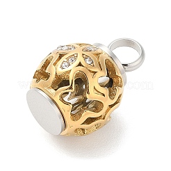 304 Stainless Steel Rhinestone Urn Ashes Pendants&nbsp;STAS-Q327-01