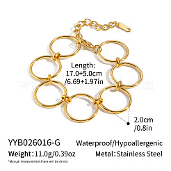 20MM 304 Stainless Steel Ring Link Chain Bracelets for Women&nbsp;GQ4302-1