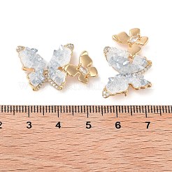 Natural Crystal Quartz Butterfly Links&nbsp;KK-B102-15G