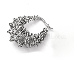 304 Stainless Steel Teardrop Hoop Earrings&nbsp;EJEW-K295-05P
