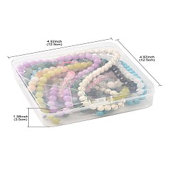 10 連売り 10 スタイル 天然および合成混合宝石ラウンドビーズ連売り  8~8.5mm  穴：1mm  約44~50個/連  15~15.16インチ  1連/スタイル&nbsp;G-FS0005-90