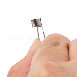 鉄のブローチ2ホールで安全キャッチバーピンをバックピン  プラチナ  25x6x6mm  穴：2mm  ピン：0.8mm&nbsp;X-IFIN-N3292-02
