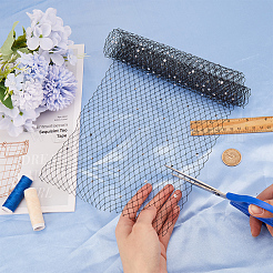 Polyester Big Eye Mesh Organza Veil&nbsp;DIY-WH0453-61A