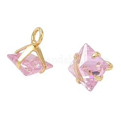 Brass Pave Cubic Zirconia Charms&nbsp;CU-CBABEB3-05G