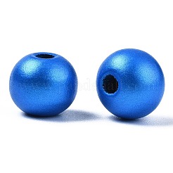 Painted Natural Wood European Beads&nbsp;WOOD-XCP0001-93