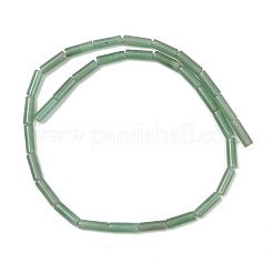 天然石グリーンアベンチュリンビーズ連売り  チューブ  12~13x4~4.5mm  穴：1mm  約31個/連  15.67''（39.8センチメートル）&nbsp;G-G202-B02-01