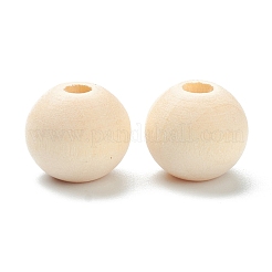 Natural Unfinished Wood Beads&nbsp;WOOD-XCP0001-19E
