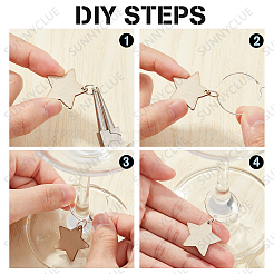 DIY Star Wine Glass Charm Tags Making Kit&nbsp;DIY-SC0018-62