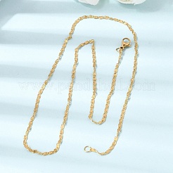 Unisex 304 Stainless Steel Lumachina Chain Necklaces&nbsp;NJEW-K305-13G