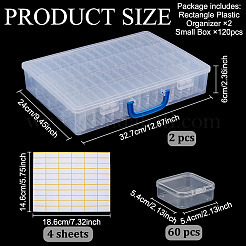 2 Bags Rectangle Plastic Organizer Package Boxes&nbsp;CON-BC0008-24