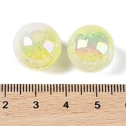UV Plating Opaque Crackle Two-tone Acrylic Beads&nbsp;X1-MACR-C032-01I