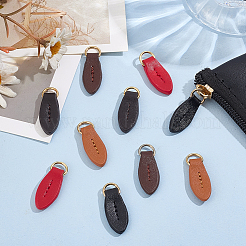 10Pcs 5 Colors Cattlehide Zipper Heads&nbsp;PURS-CL0001-19A