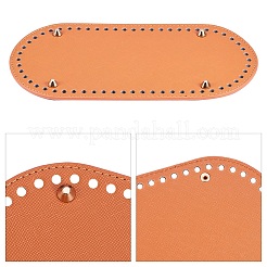 PU Leather Oval Long Bottom for Knitting Bag&nbsp;FIND-WH0032-01B