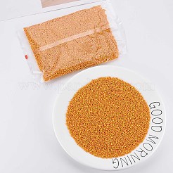 12/0 ガラスシードビーズ  不透明色  レッドオレンジ  2mm  穴：0.8mm&nbsp;SEED-R001-8