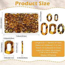 80Pcs 5 Styles Transparent Acrylic Linking Rings&nbsp;OACR-FS0002-74