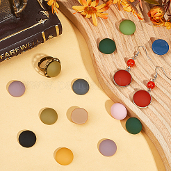 48Pcs 12 Colors Opaque Resin Cabochons&nbsp;CRES-PH0001-32