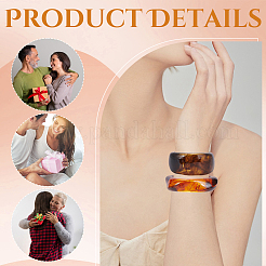 2Pcs 2 Colors Acrylic Bangles for Women&nbsp;BJEW-UN0001-76