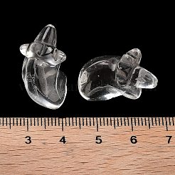 Natural Quartz Crystal Carved Half Hole Beads&nbsp;G-K367-02D