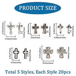 100Pcs 5 Style Zinc Alloy Cabochons&nbsp;MRMJ-CP0001-20