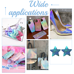 Iridescent PU Leather Fabric&nbsp;FIND-WH0117-07