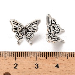 合金のチベット風チャーム  カドミウムフリー＆鉛フリー  蝶  アンティークシルバー  14x15x6.5mm  穴：1.8mm  約1388個/1000g&nbsp;FIND-C043-075AS