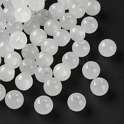 透明ガラスUV反応性ビーズ  色が変わるビーズ  ラウンド  ホワイト  8.5x7.5~8mm  穴：1.2mm  約1388個/1000g&nbsp;DGLA-F003-02-8mm