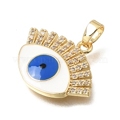 Brass Micro Pave Clear Cubic Zirconia Pendants&nbsp;KK-C263-22I-G