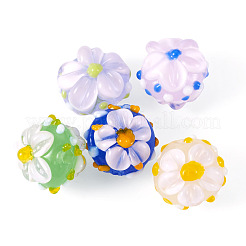 5Pcs 5 Colors Handmade Lampwork Enamel Beads&nbsp;LAMP-TA0002-77