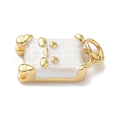 Brass Enamel Pendants&nbsp;KK-B155-18G-01
