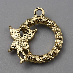 Alloy Enamel Pendants&nbsp;PALLOY-WH0112-03KCG-04