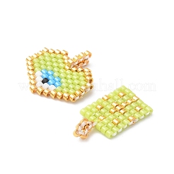2Pcs Handmade Loom Pattern MIYUKI Glass Seed Beads&nbsp;PALLOY-MZ00607-02