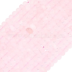 Natural Rose Quartz Beads Strands&nbsp;G-P575-A09-8x5mm