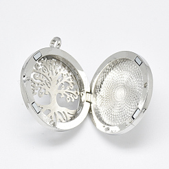 Alloy Diffuser Locket Pendants&nbsp;PALLOY-Q352-11