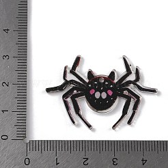 オペークアクリルパーツ  ハロウィーンのテーマ  クモ  27x39.5x2mm  穴：1.6mm&nbsp;OACR-D311-001C