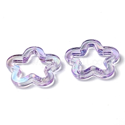 透明なアクリルパーツ  スター  ライラック  30x30.5x5mm  穴：1.8mm&nbsp;MACR-Q160-04E